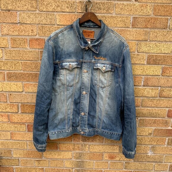 Vintage True Religion Jean Jacket XXL JIMMY Embroidered - Picture 6 of 6